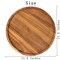 11.5 Inches Candle Holder Tray Home Decor, Round Wood Tray for Coffee Table, Small Wooden Serving Decorative Trays for Home